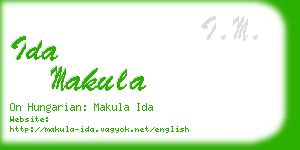 ida makula business card